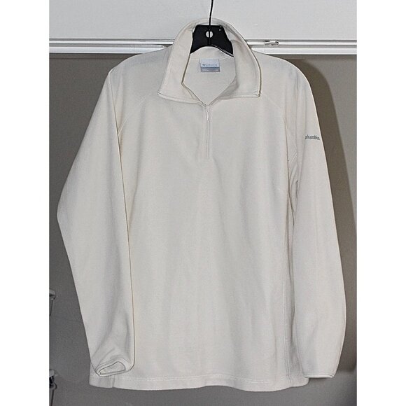 Columbia - sz XL - Women's 1/4-Zip Fleece Pullover in Ivory - Excellent NEW - Picture 1 of 8